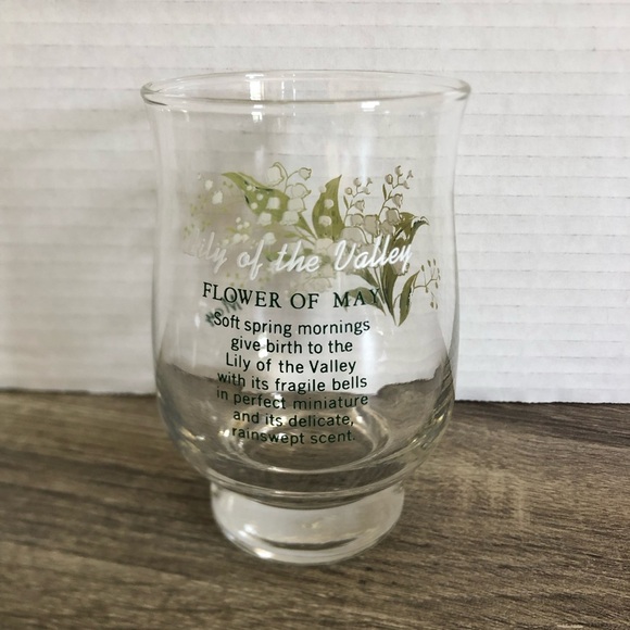 Vtg Dominion Glass May Flower of the Month Tumbler - Picture 3 of 9